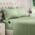 DREAMCARE Queen Size Sheets - Cooling Bed Sheets - 4pcs Set - up to 15" Deep Pocket Queen Sheet Set - Sheets Queen Size Bed - Soft & Long Lasting 100% Fine Microfiber with Side Pocket - Sage Green