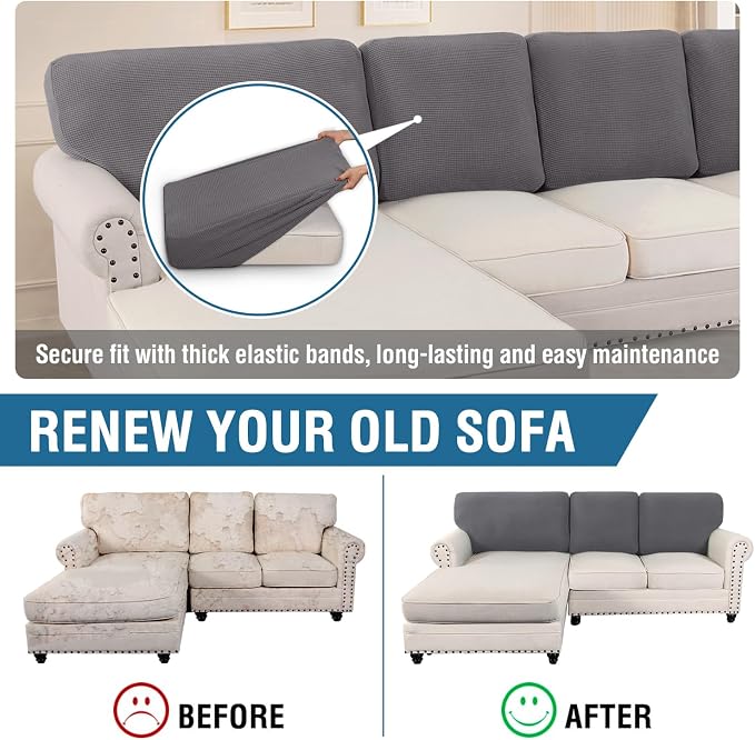 H.VERSAILTEX Backrest Cushion Covers Sectional Couch Back Cushion Covers - Image 5
