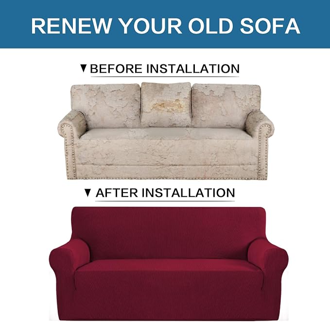 H.VERSAILTEX Armchair Cover High Stretch Sofa Slipcover 1 Piece Couch Covers - Image 6