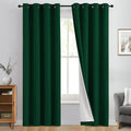 Yakamok Dark Green 100% Blackout Curtains 84 Inches Long 50" Wide 2 Panels | by Yakamok