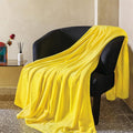 Yellow Fleece Plush Throw Blanket 60"x80"for Couch Sofa Fuzzy Cozy Flannel | by JIAHANNHA