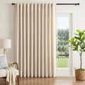 INOVADAY Extra Wide 100% Blackout Linen Curtains by INOVADAY