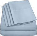 Full Size Bed Sheets - 6 Piece 1500 Supreme Collection Fine Brushed Microfiber Deep Pocket Full Sheet Set Bedding - 2 Extra Pillow Cases, Great Value, Full, Misty Blue