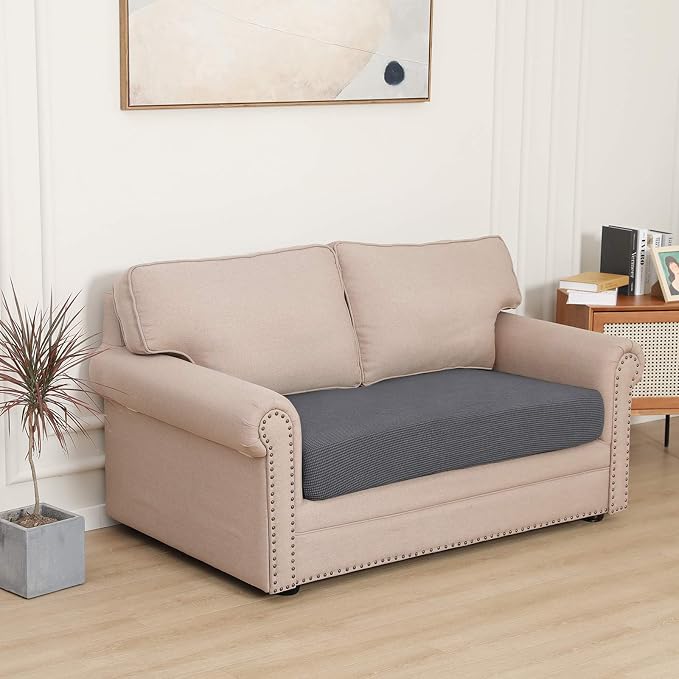 Easy-Going Stretch 1 Piece Loveseat Couch Cushion Cover - Image 2