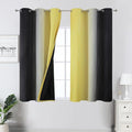 Black and Yellow Ombre Blackout Curtains 45 Inches Long | Room Darkening by ESTELARTEXTILER