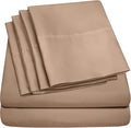 Twin XL Size Bed Sheets - 4 Piece 1500 Supreme Collection Fine Brushed Microfiber Deep Pocket Twin X-Large Sheet Set Bedding - 1 EXTRA PILLOW CASES, GREAT VALUE, Twin XL, Taupe