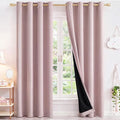 NICETOWN 100% Blackout Window Curtain Panels 84" Long, Blush Pink, 2 Pieces by NICETOWN