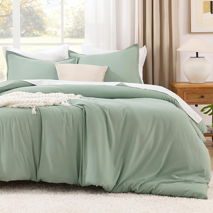 Litanika Twin XL Comforter Set Sage Green - 2 Pieces Extra Long Bed Set for College Dorm, All Season Bedding Set for Girls and Boys