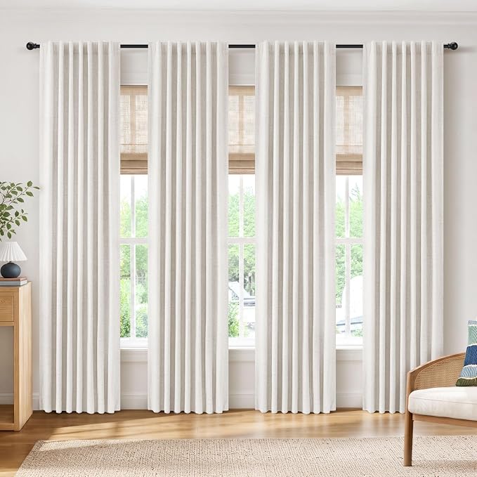 INOVADAY 100% Blackout Linen Curtains by INOVADAY