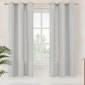 YoungsTex Grey Linen Semi Sheer Curtains 63 Inches Length by YoungsTex