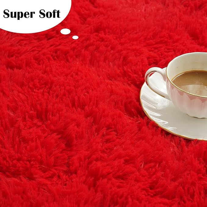 Chicrug Soft Area Rugs for Bedroom Living Room Plush Fluffy Rug 2x4 | Shag - Image 6