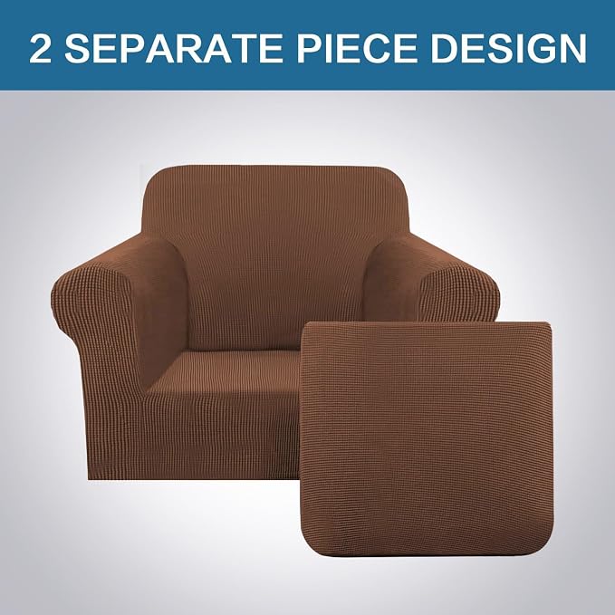 H.VERSAILTEX 2-Piece Armchair Cover Chair Slipcovers - Image 3