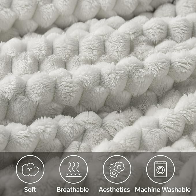 BEDELITE Light Grey Twin Blanket - Image 2