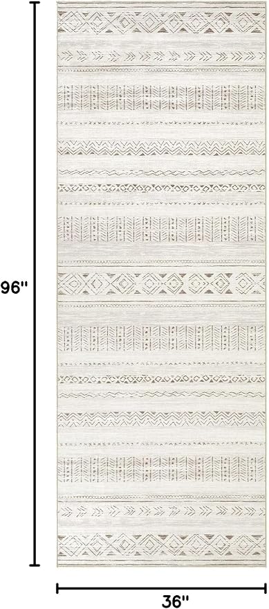 cotiled Hallway 3x8 Runner Rugs Washable Boho Moroccan Soft Rug | Non-Slip - Image 2