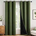 MIULEE Olive Green 100% Blackout Curtains by MIULEE