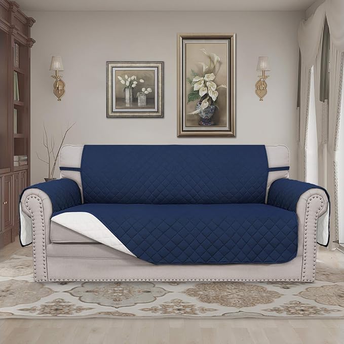 Easy-Going Reversible Couch Cover, 2 Cushion Sofa, Water Resistant Mat - Image 2