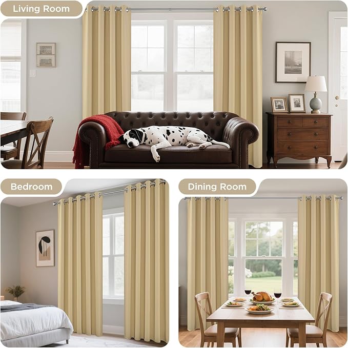 Joydeco Long Blackout Curtains for Bedroom 108 Inch 2 Panels - Image 6