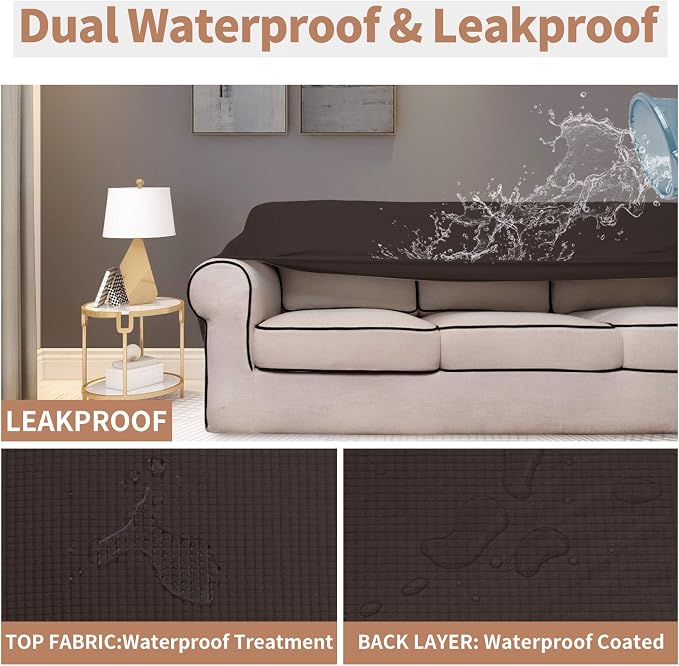 Easy-Going 100% Waterproof Couch Cover, 3 Cushion Oversized Sofa Cover | - Image 3