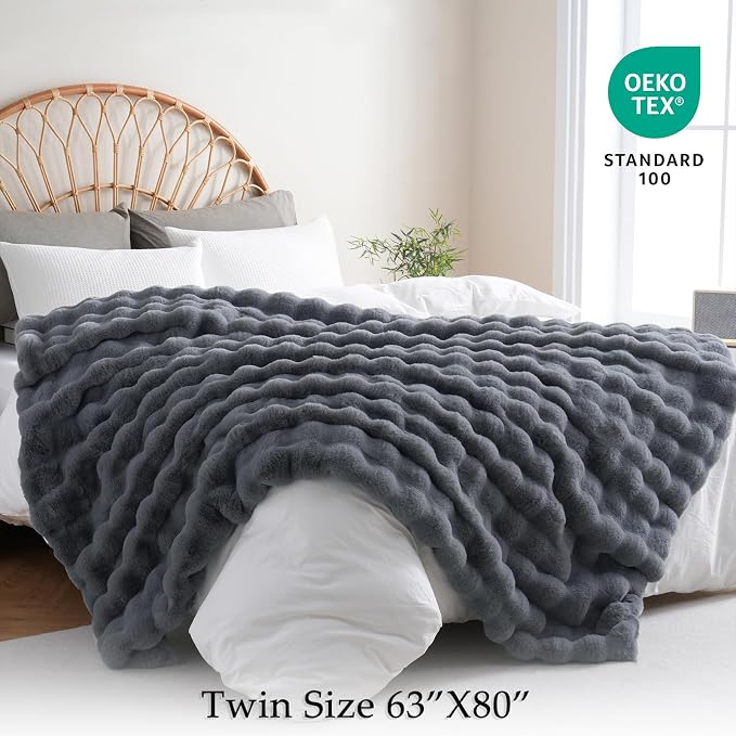 BENVWE Faux Fur Throw Blanket for Couch Bed - Image 2