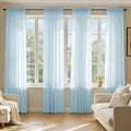 MIULEE Sky Blue Sheer Curtains 90 Inches Long 4 Panels 42 x 90 Inches | Light by MIULEE
