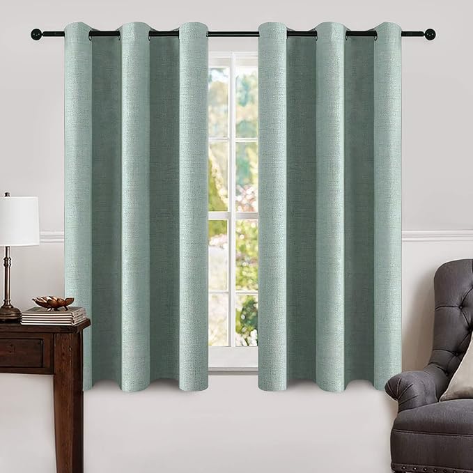 MIULEE 100% Blackout Linen Curtains by MIULEE