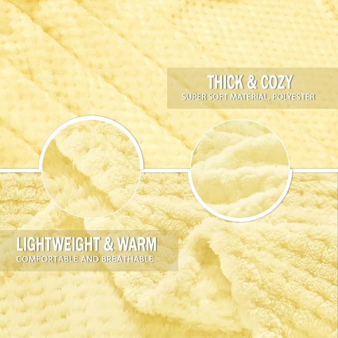 Exclusivo Mezcla Large Waffle Fleece Throw Blanket - Image 7