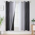 Black and Greyish White Ombre Blackout Curtains by ESTELARTEXTILER