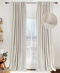 Linen Textured Total Blackout Curtains by 100BlackoutShield