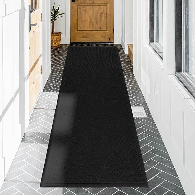 Sturdy Front Door Mat, Absorbent Muddy Dirt Resist Welcome Door Mats Outdoor by HIYARD