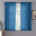 Tollpiz Sheer Curtains Linen Textured Bedroom Curtain Sheers Light Filtering by Tollpiz