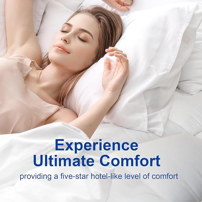 KAYFIA TwinXL Mattress Topper,Extra Thick Mattress Pad Cover for Deep Sleep,3D+7D Snow Down Alternative Fill Overfilled Plush Pillow Top Mattress with 8-23 Inch Deep Pocket-White