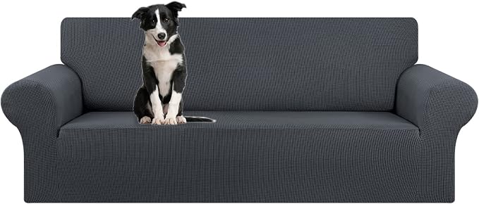 Stretch Oversized Couch Covers for Sofa Slipcover, Charcoal | 1-Piece Washable by KEKUOU