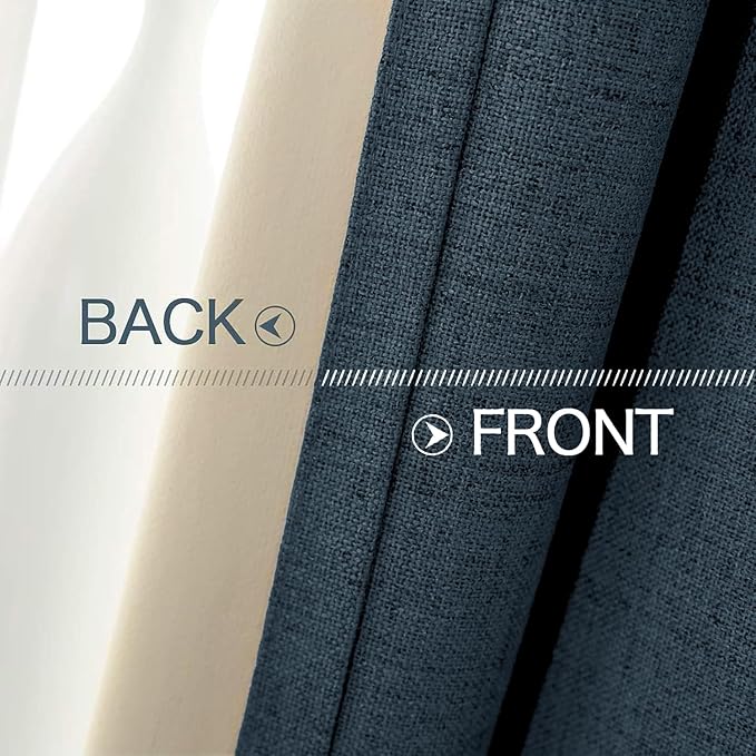 MIULEE 100% Blackout Linen Curtains - Image 6