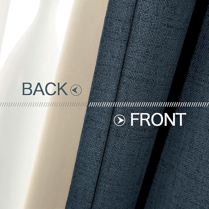 MIULEE 100% Blackout Linen Curtains - Image 6