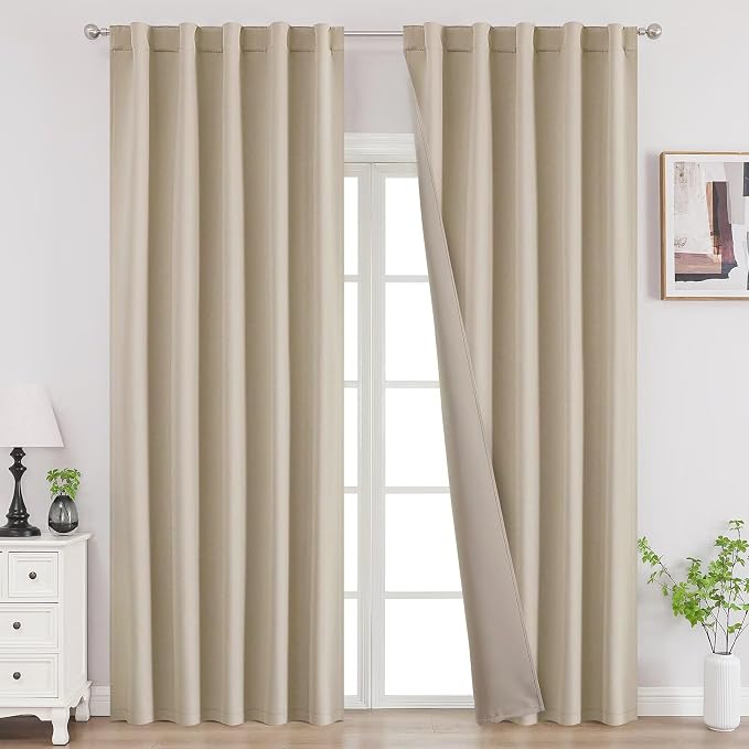 Joydeco 90 Inch Blackout Curtains by JOYDECO