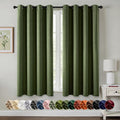MIULEE Blackout Curtains for Bedroom 2 Panels 50 x 63 Inch Long Olive Green | by MIULEE