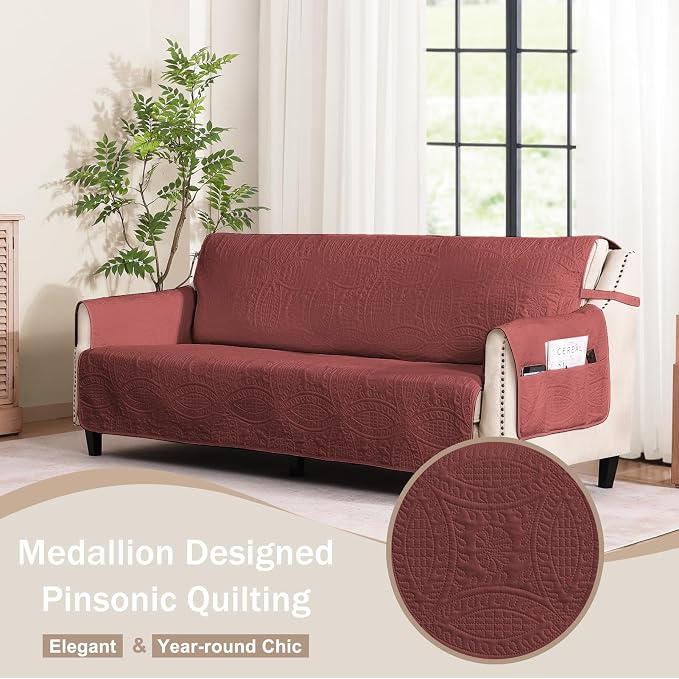 Quilted Grand Sofa Covers Washable, Couch Cover - Image 2