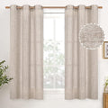 YoungsTex Linen Semi Sheer Curtains 54 Inch Length 2 Panels by YoungsTex