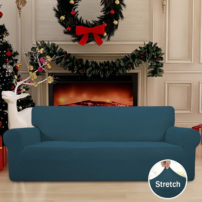 Easy-Going Stretch Oversized Sofa Couch Slipcover Washable Deep Teal | 1-Piece - Image 2
