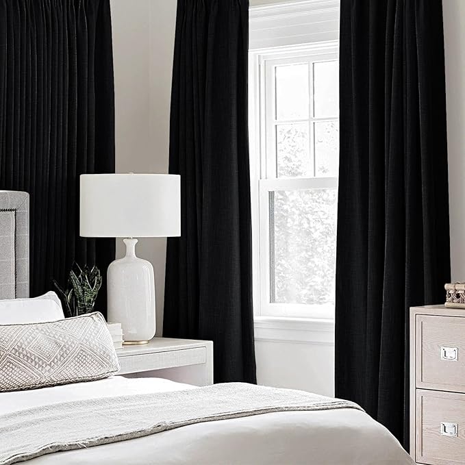 MIULEE 100% Blackout Linen Curtains - Image 2
