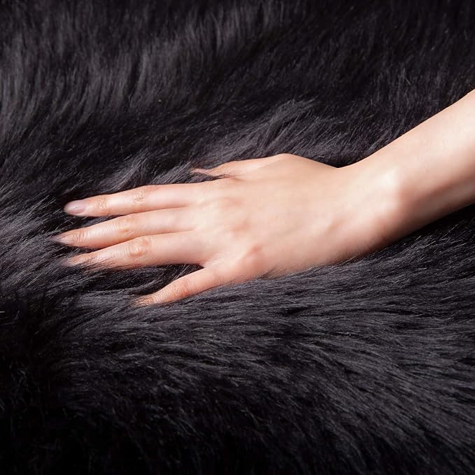 Ashler Faux Fur Rug, Fluffy Shaggy Area Rug Ultra Soft 2.2 x 4 Feet Rectangle - Image 4