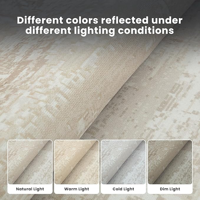 8x10 Neutral Washable Area Rugs - Image 6