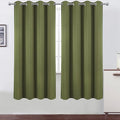 Olive Green Thermal Blackout Curtains/52 x 72 Inch/Set of 2 Panels Room by Lemomo