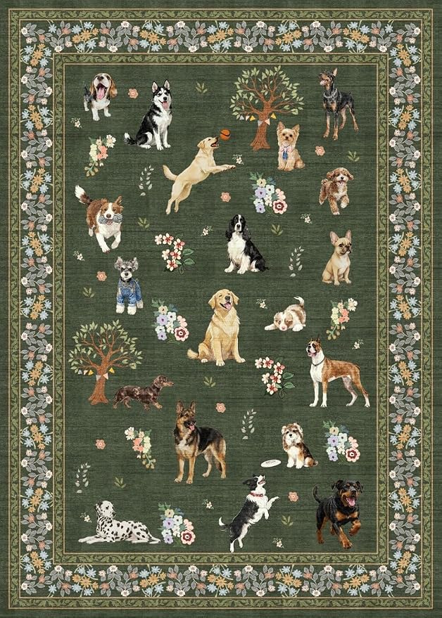 Dark Green Small Entry Rug 24x17 inch - Image 6