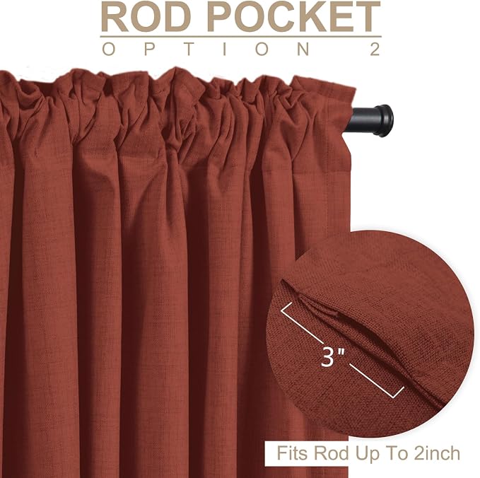 Faux Linen Total Blackout Curtains - Image 4