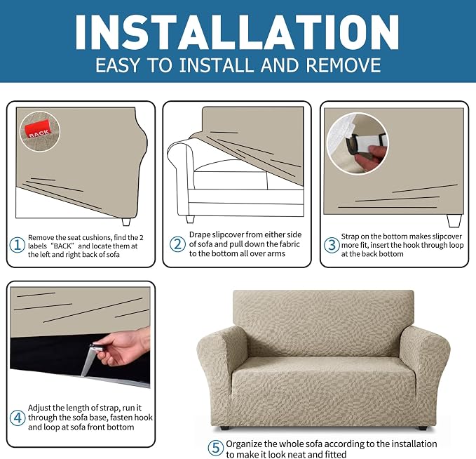 ZNSAYOTX 1 Piece Stretch Chair Cover - Image 4