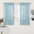 Linen Curtains 48 Inch Length Semi Sheer Light Filtering 2 Panels | Linen by LAMIT