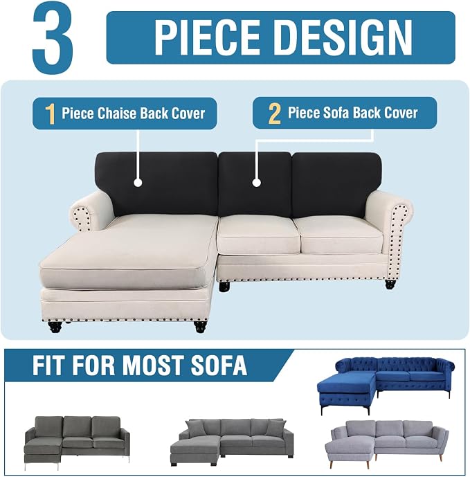 H.VERSAILTEX Backrest Cushion Covers Sectional Couch Back Cushion Covers - Image 8
