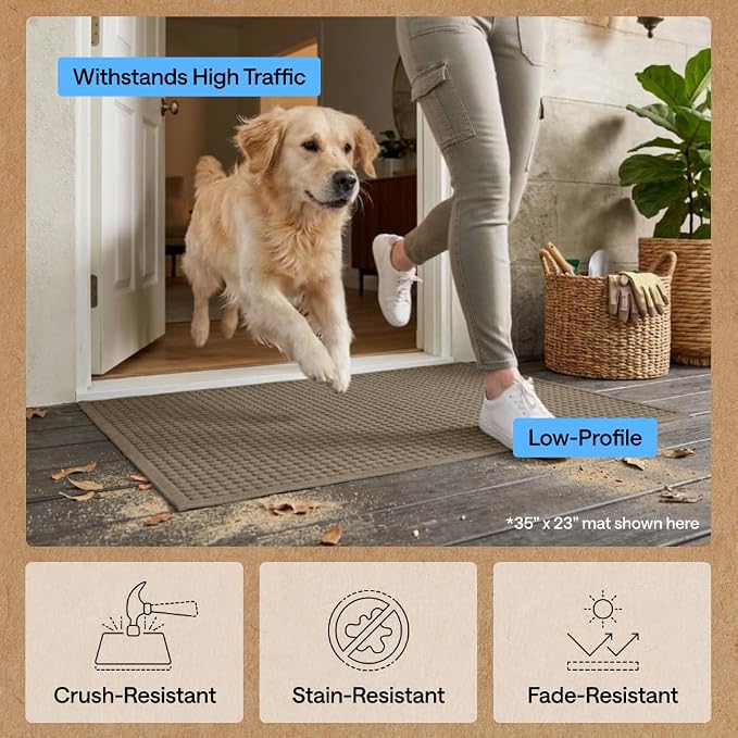 GORILLA GRIP® Ultra Absorbent Front Door Mat Outside Entrance, Traps Dirt and - Image 5