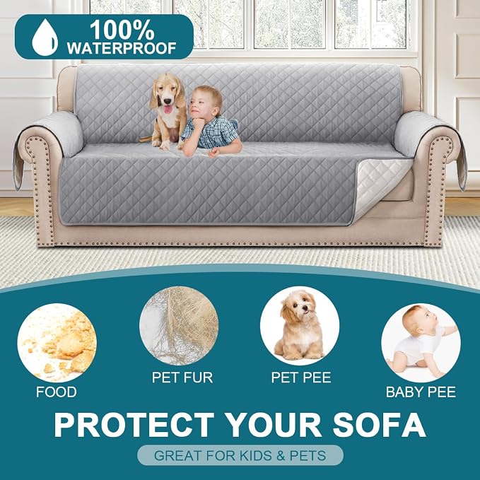 Turquoize 100% Waterproof Sofa Covers Couch Cover Sofa Cover - Image 2